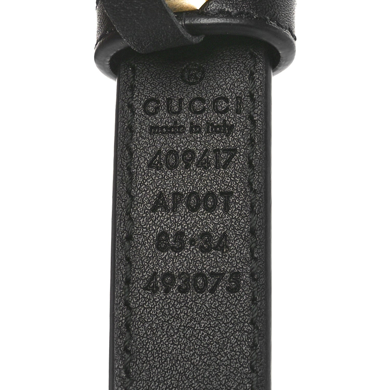 Gucci Calfskin Double G 20mm Belt 85 34 Black 4 of 4