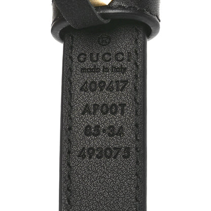 Gucci Calfskin Double G 20mm Belt 85 34 Black 4 of 4
