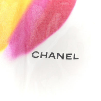 Chanel Silk Floral Print Scarf Stole 3 of 4