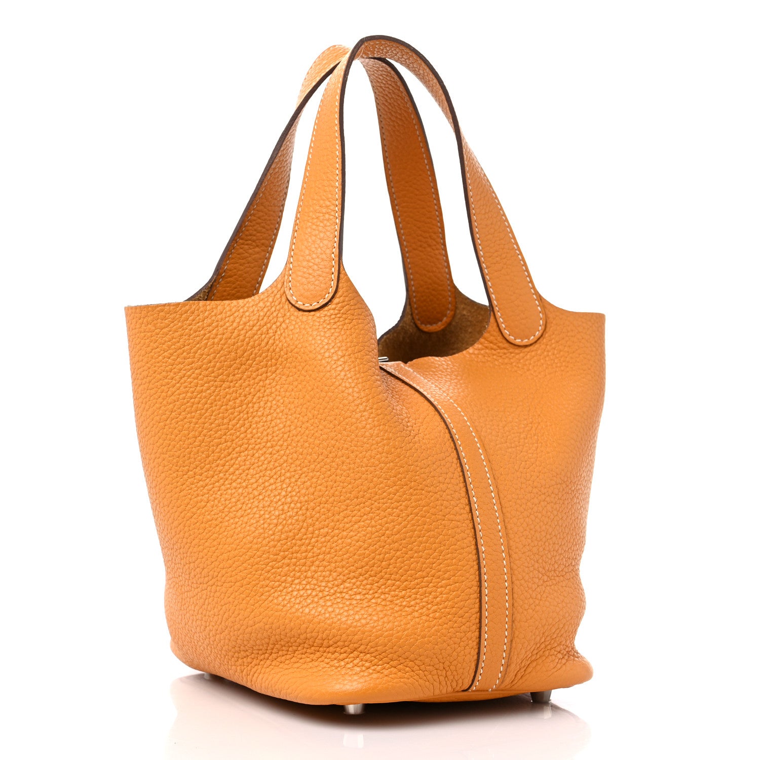 Hermes Taurillon Clemence Picotin Lock 18 PM Moutarde 3 of 12