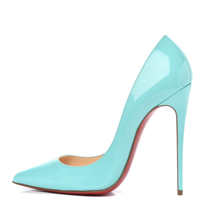 Christian Louboutin Patent Pigalle Follies 120 Pumps 37 Opaline 1 of 9