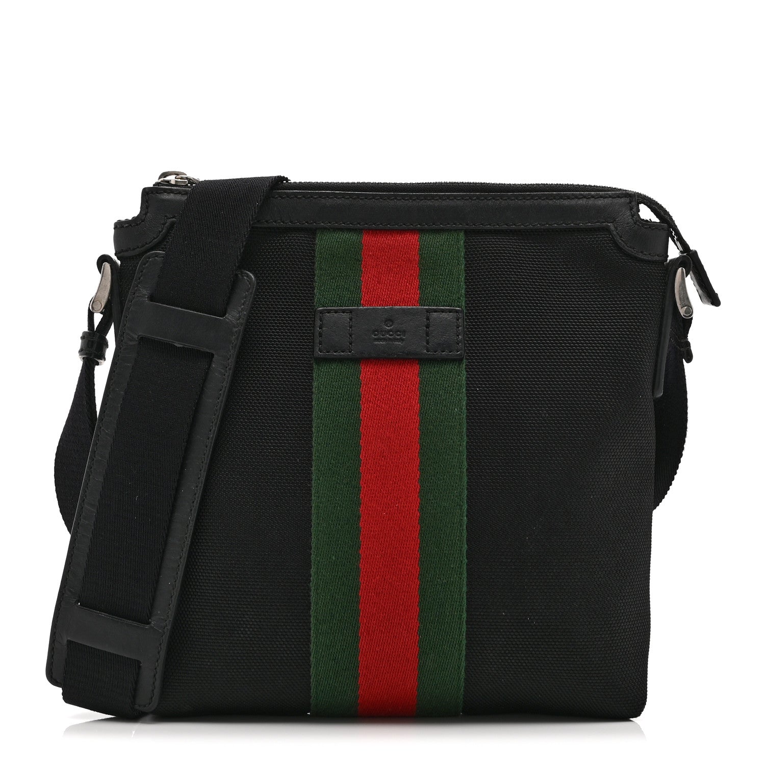 Gucci Canvas Web Messenger Bag Black 1 of 11