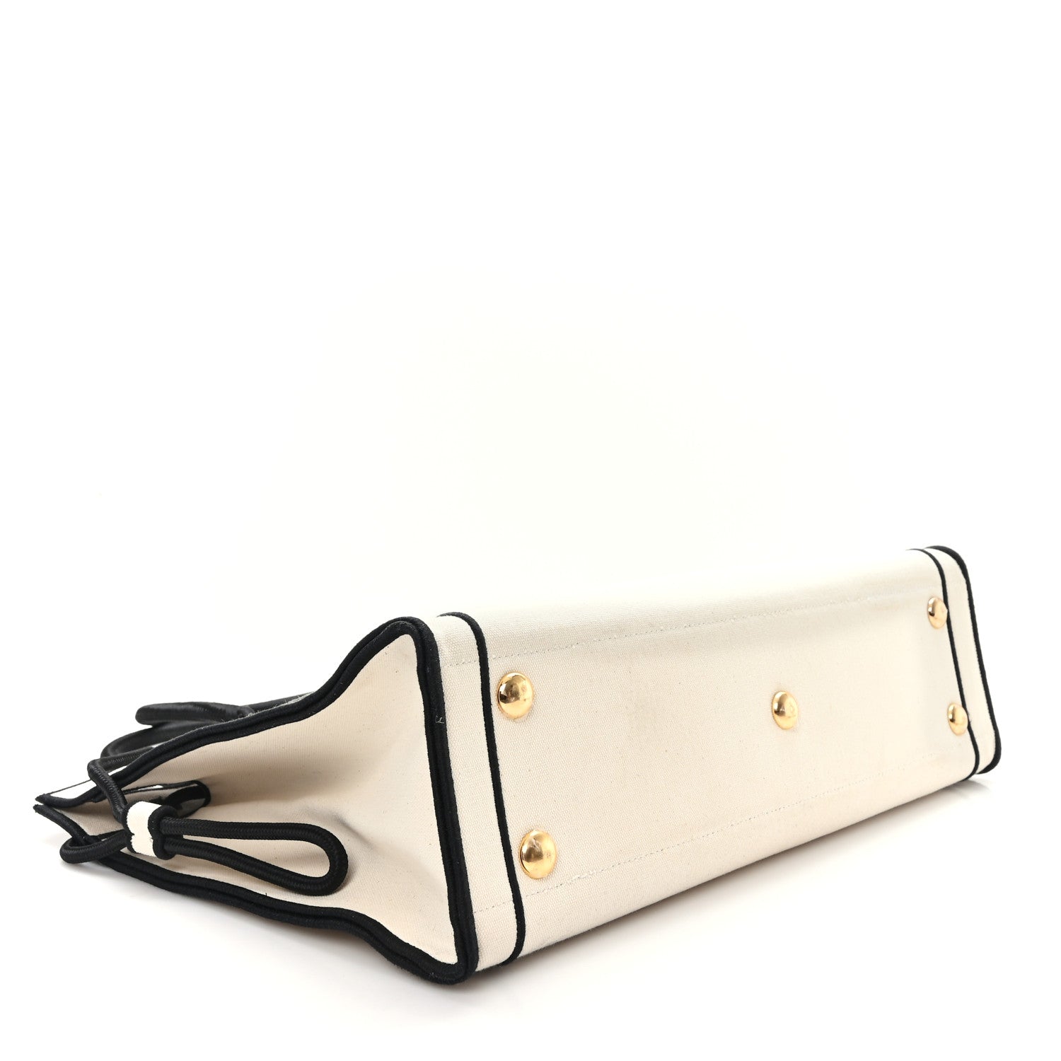 Fendi Canvas Logo Large Shopping Tote Grezzo Black 4 of 13