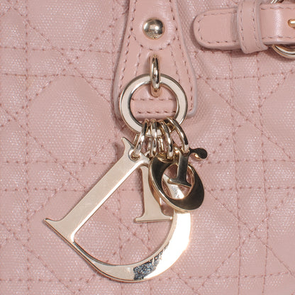 Christian Dior Coated Canvas Cannage Small Panarea Tote Light Pink 5 of 8