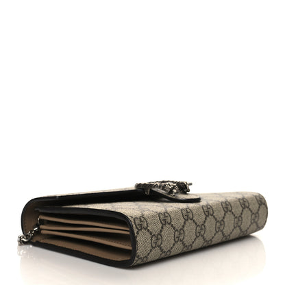 Gucci GG Supreme Monogram Mini Dionysus Chain Wallet Beige Taupe 4 of 10