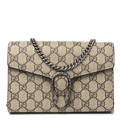 Gucci GG Supreme Monogram Mini Dionysus Chain Wallet Beige Taupe 1 of 8