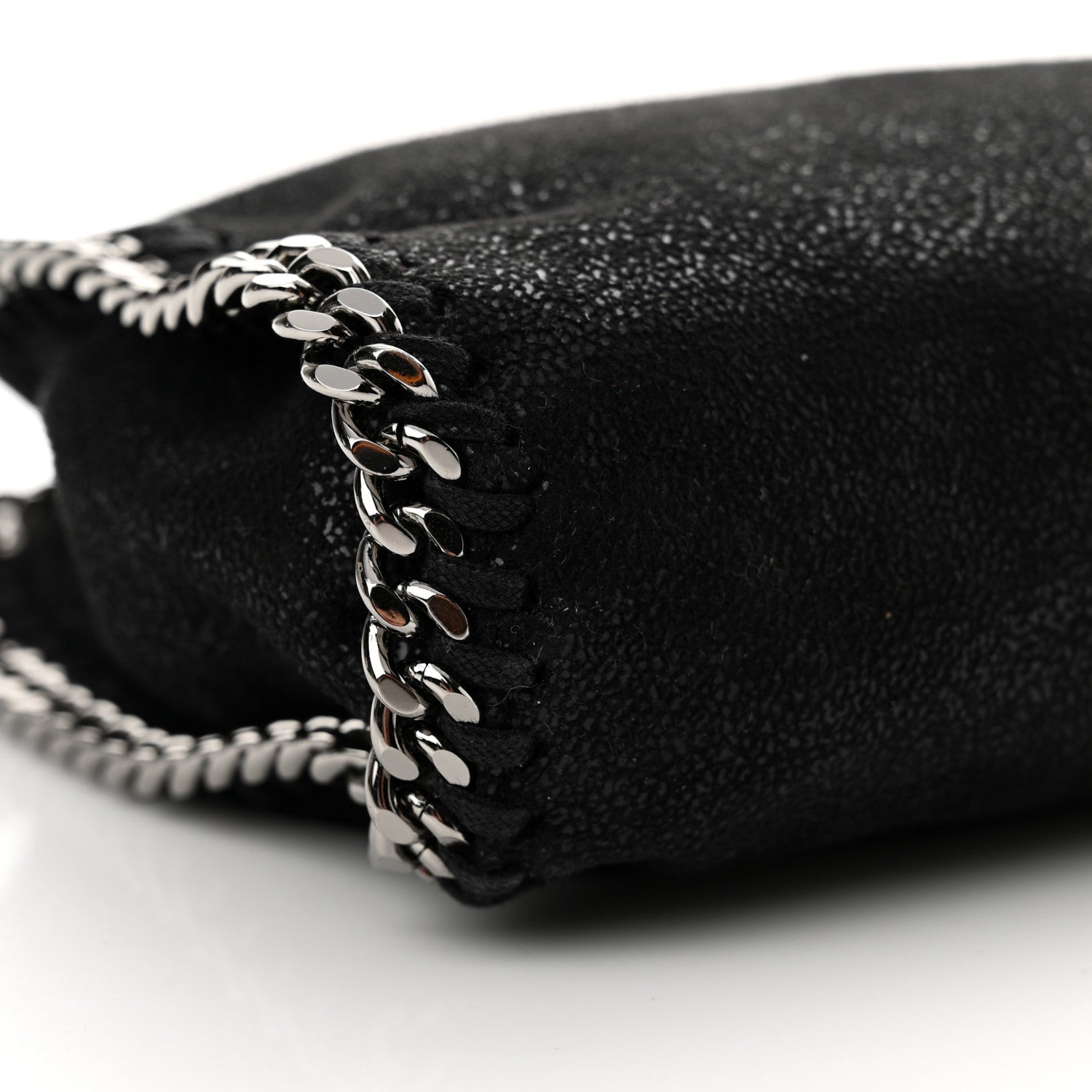 Stella McCartney Shaggy Deer Mini Falabella Fold Over Tote Black 9 of 10