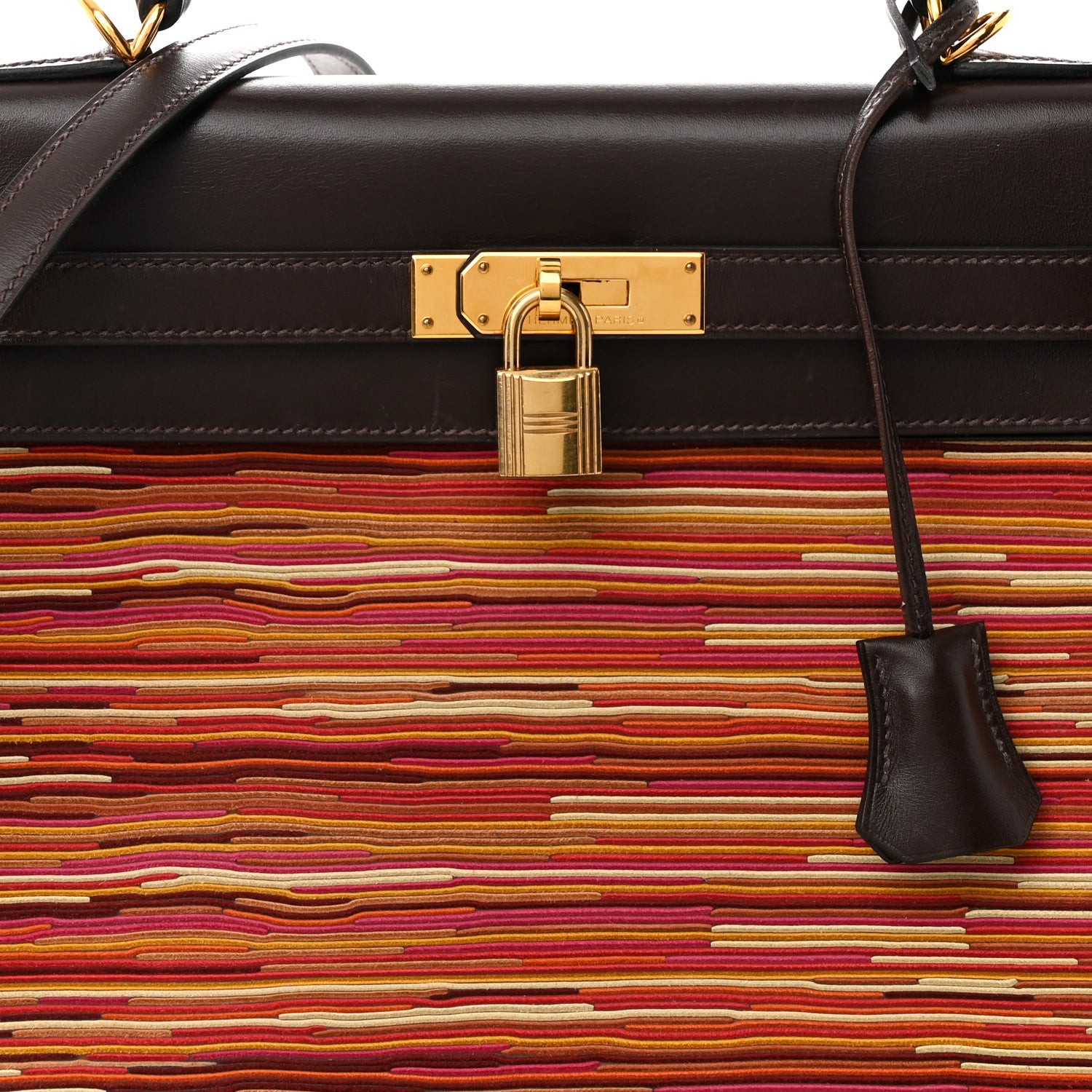 Hermes Box Toile Vibrato Kelly Retourne 32 Ebene 8 of 19