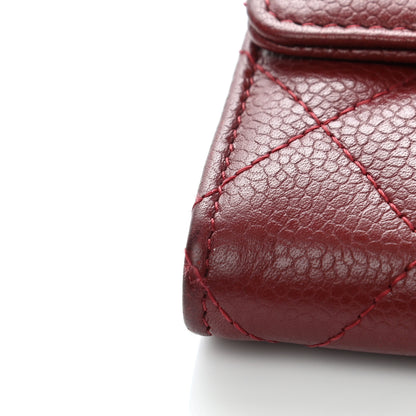 Chanel Caviar Quilted Large Gusset Flap Wallet Red 10 of 12