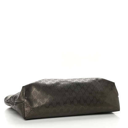 Gucci Imprime Monogram Medium Zippered Shopping Tote Pewter 3 of 10