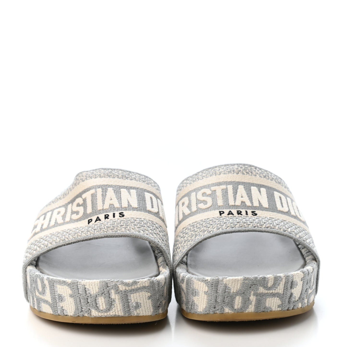 Oblique D-Way Platform Sandals 40 Grey Stone