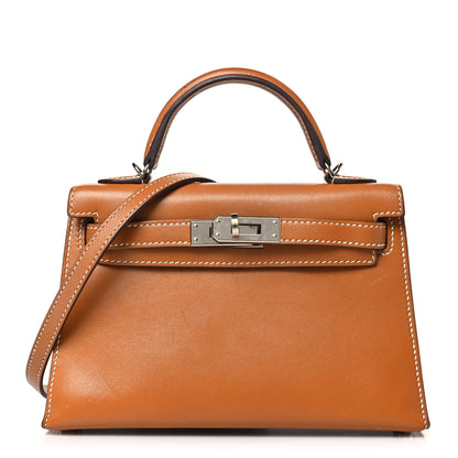 Hermes Veau Butler Mini Kelly Sellier 20 Natural Sable 1 of 12