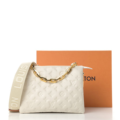 Louis Vuitton Lambskin Embossed Monogram Coussin PM Beige Cream 12 of 12