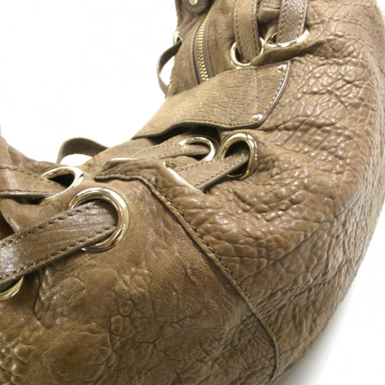 Drummed Leather Rania Hobo