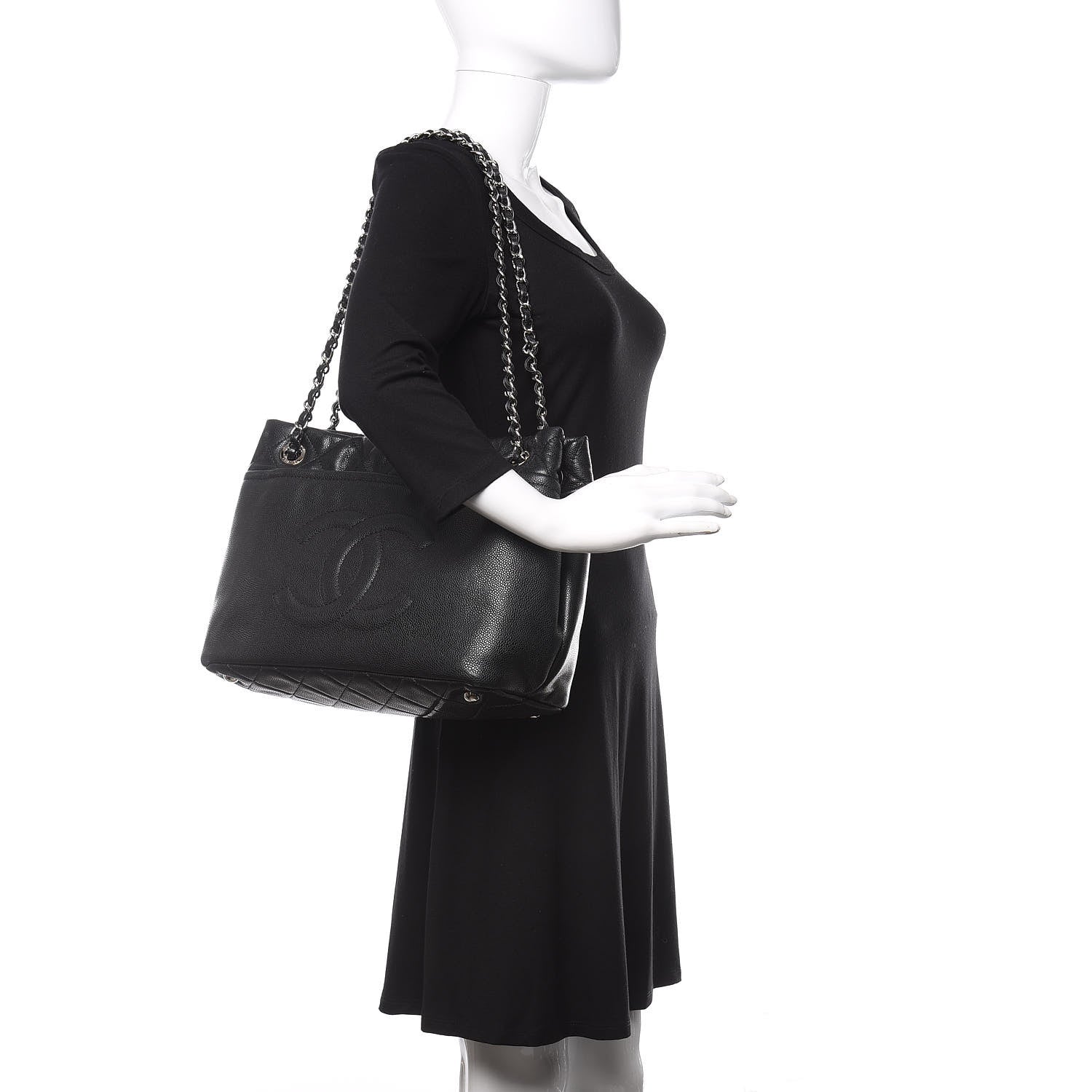 Chanel Caviar Timeless CC Soft Tote Black 2 of 12
