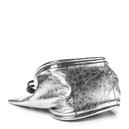Proenza Schouler Metallic Calfskin Large Ruched Tote Silver 4 of 10