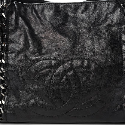 Chanel Glazed Caviar Modern Chain Tote Black 8 of 14