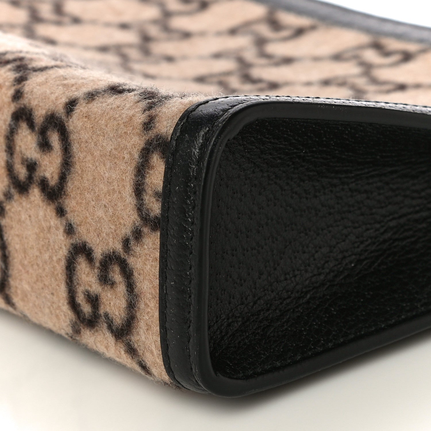 Gucci Monogram Wool Pouch Brown 10 of 12