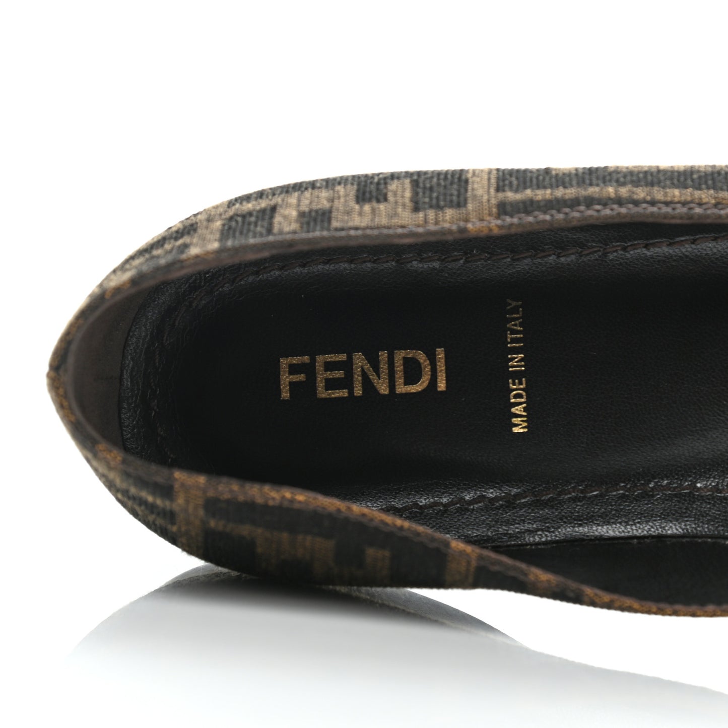 Jacquard Zucca Ballerina Flats 38 Tobacco Moro