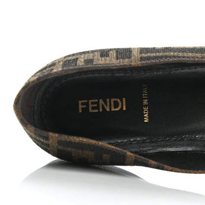 Fendi Jacquard Zucca Ballerina Flats 38 Tobacco Moro 6 of 7