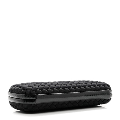 Bottega Veneta Satin Ayers Intreccio Impero Stretch Knot Clutch Black 5 of 7