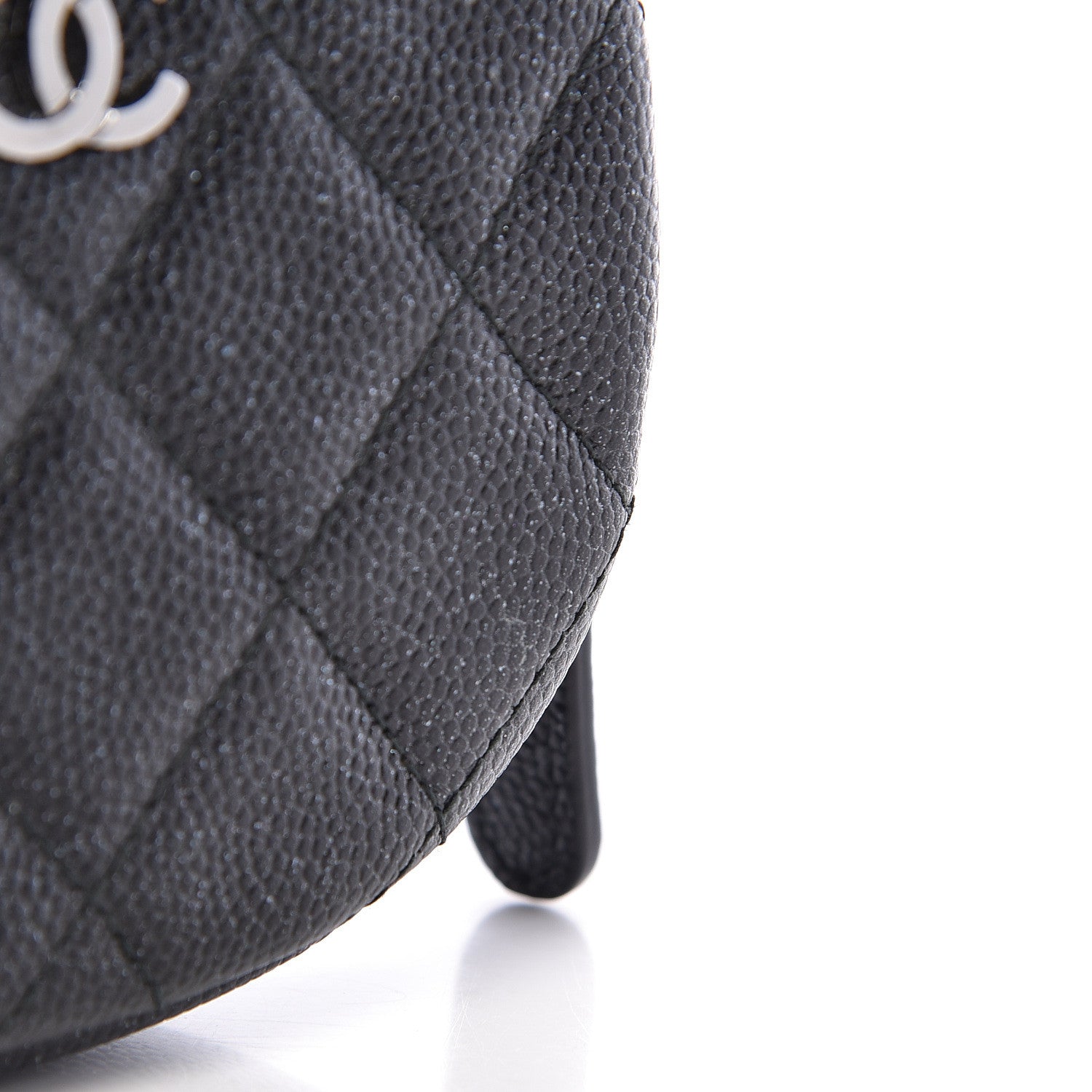 Chanel Iridescent Caviar Quilted Zip Around Classic Coin Purse Black 8 of 9