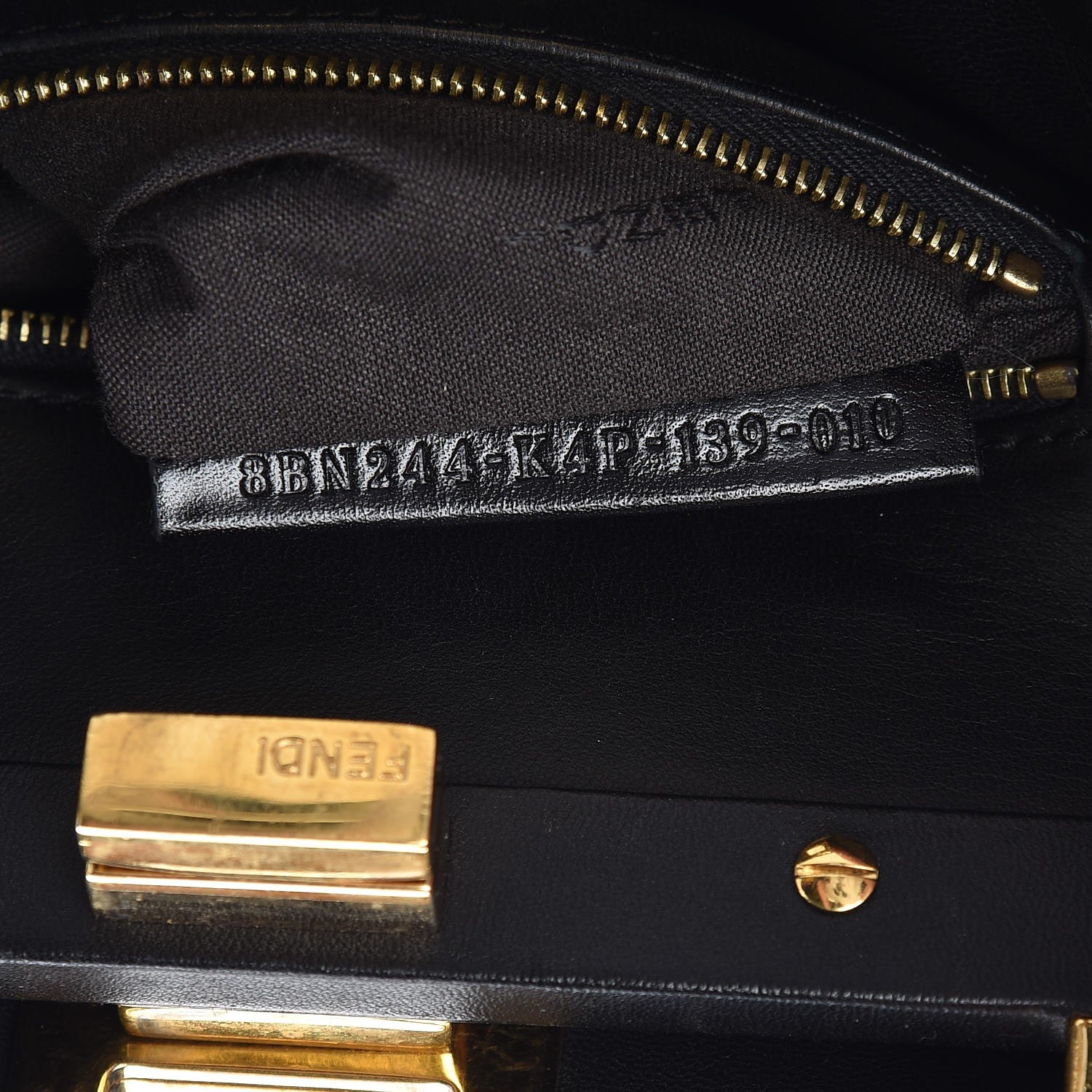 Fendi Nappa Mini Peekaboo Iconic Satchel Black 8 of 9