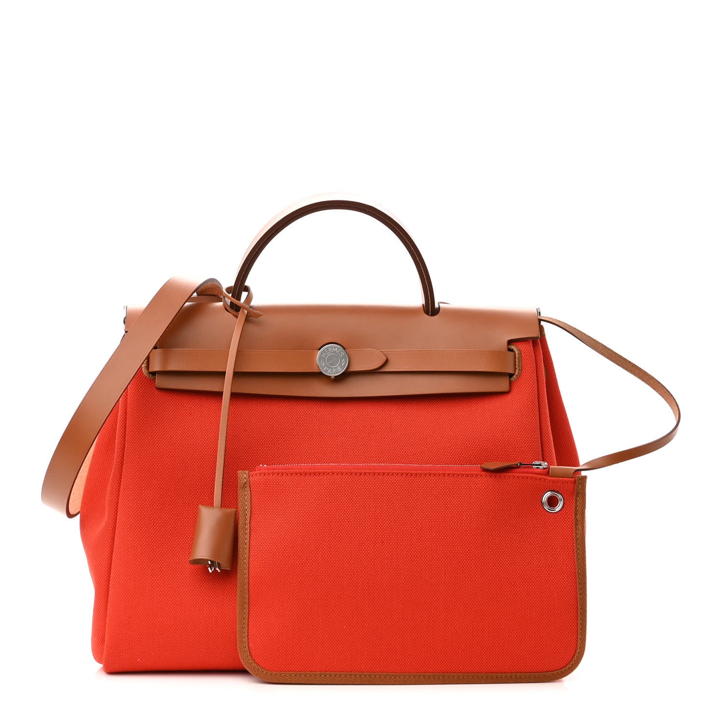 Vache Hunter Toile Herbag Zip 31 PM Capucine Fauve