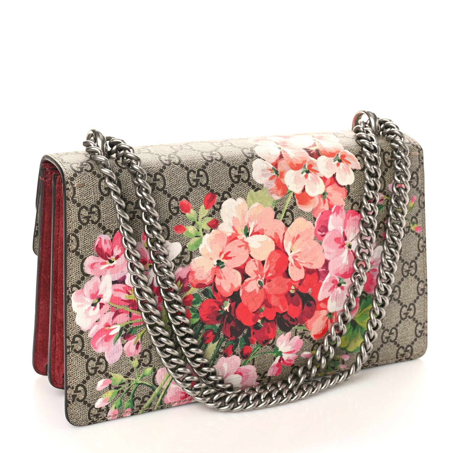 Gucci GG Supreme Monogram Blooms Small Dionysus Shoulder Bag Beige Multicolor Dry Rose 3 of 9