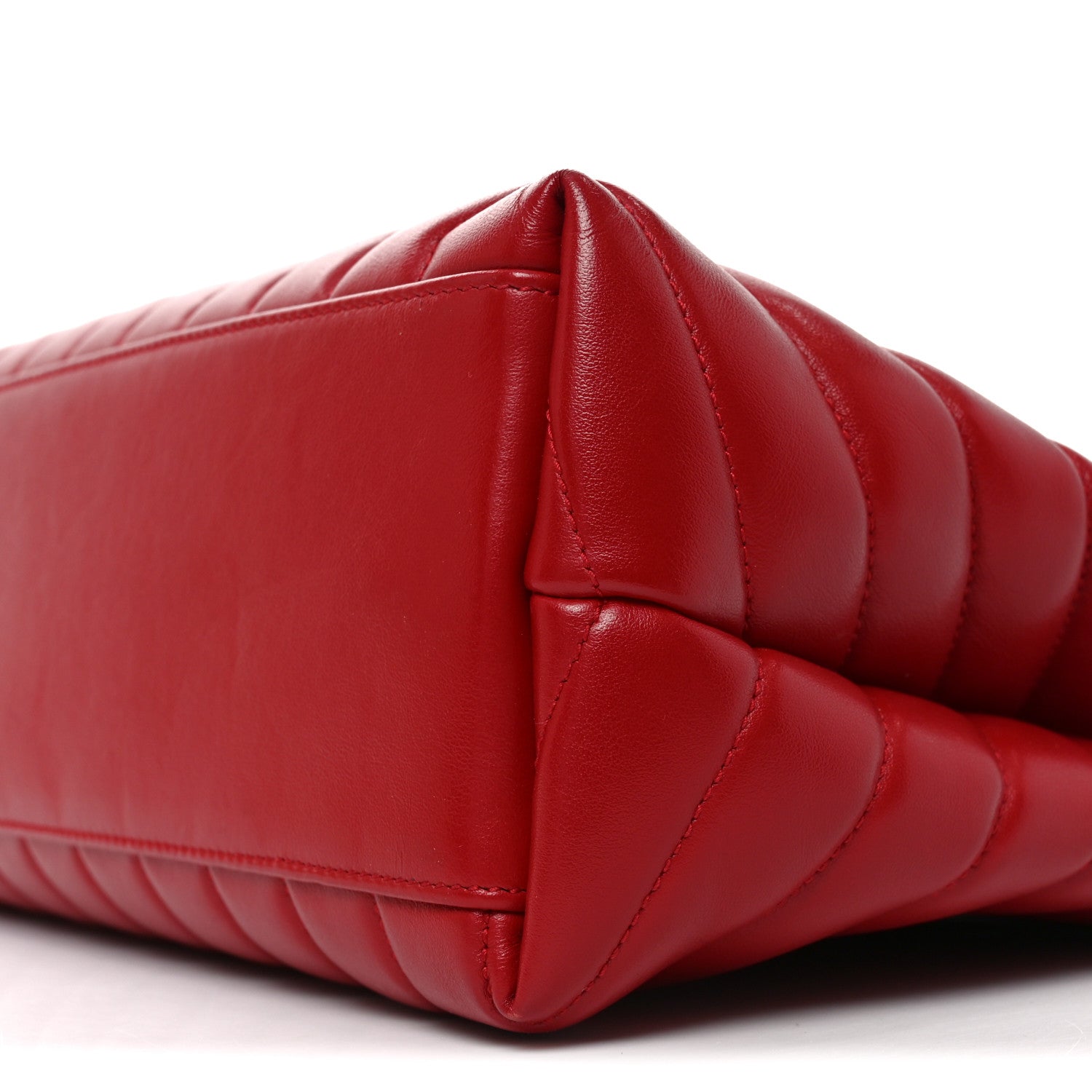 Saint Laurent Calfskin Y Quilted Monogram Medium Loulou Chain Satchel Red 9 of 9