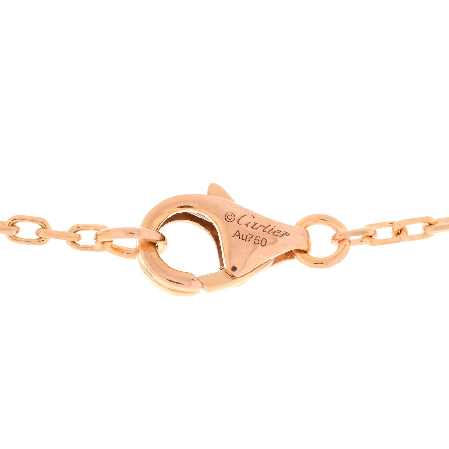 18K Pink Gold Diamond Interlocking LOVE Paved Necklace