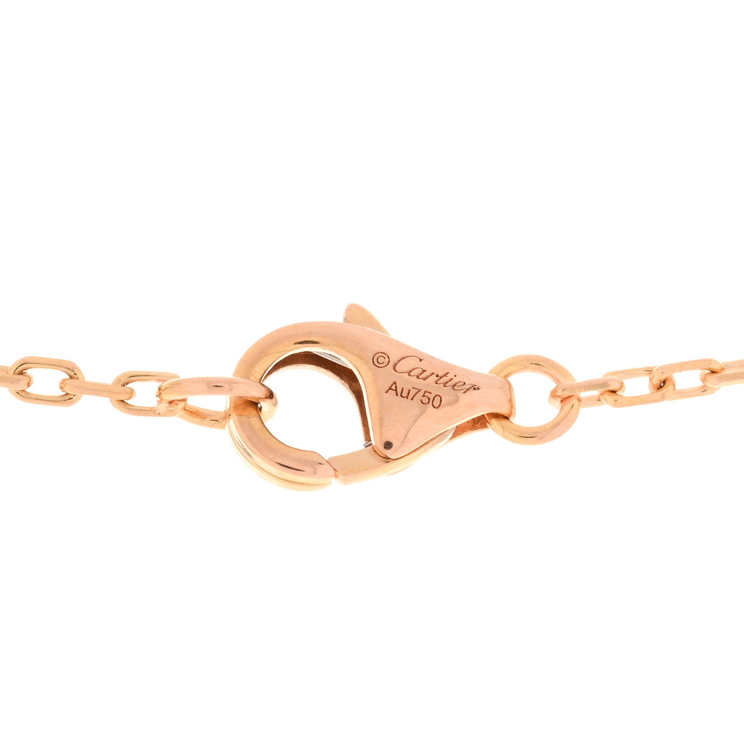 Cartier 18K Pink Gold Diamond Interlocking LOVE Paved Necklace 3 of 3
