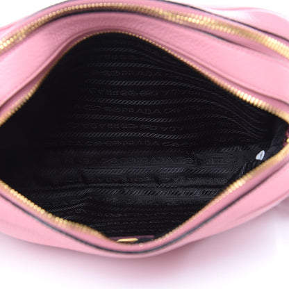 Prada Vitello Daino Medium Double Zip Shoulder Bag Petalo 6 of 12