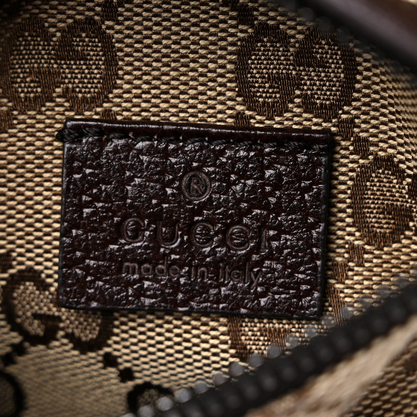 Monogram Web Belt Bag Dark Brown