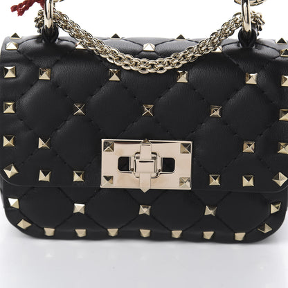 Valentino Garavani Nappa Micro Rockstud Spike Shoulder Bag Black 9 of 9