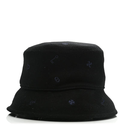 Hermes Cashmere Debbie Charms Bucket Hat 58 Black 1 of 8