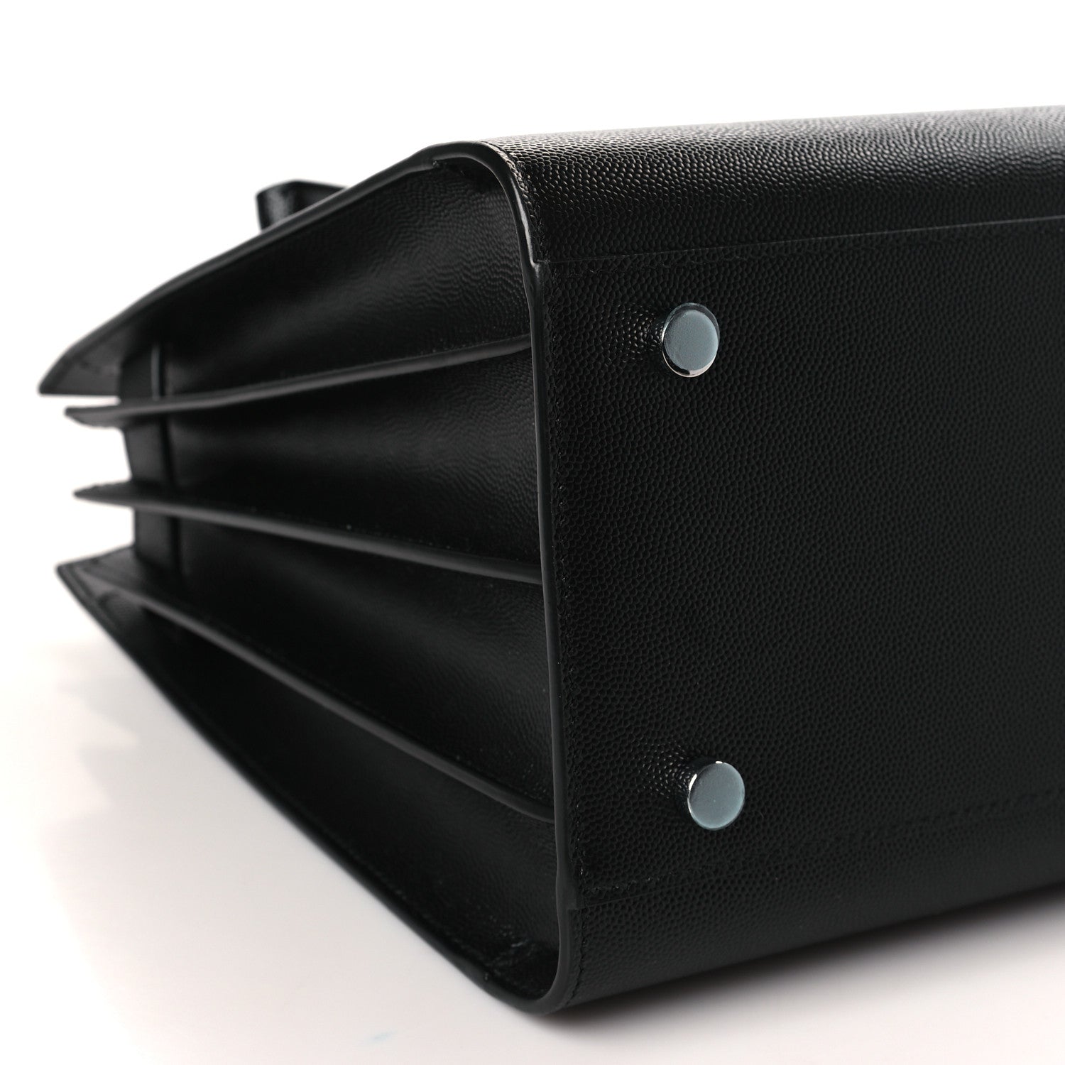 Saint Laurent Grained Calfskin Small Sac De Jour Black 9 of 10