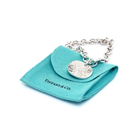 Tiffany Sterling Silver Notes Round Tag Charm Bracelet 7 of 7