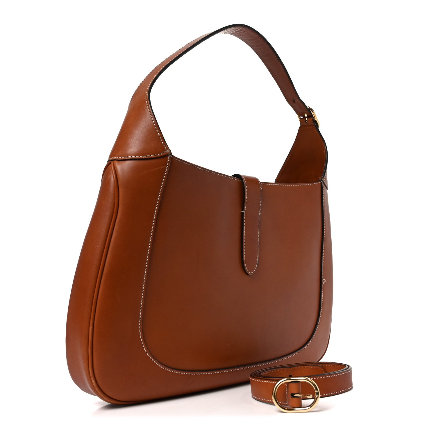 Gucci Calfskin Medium Jackie 1961 Hobo Harness Brown 3 of 12