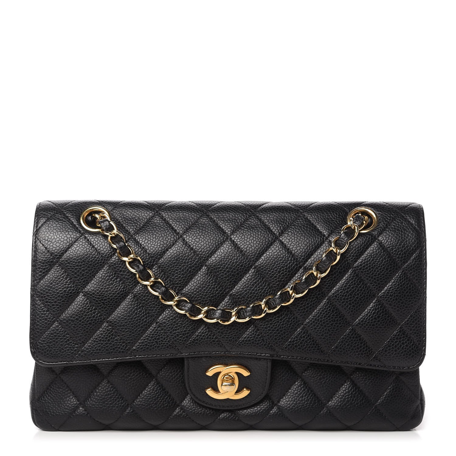 Chanel Caviar Quilted Medium Double Flap Black 1 of 10
