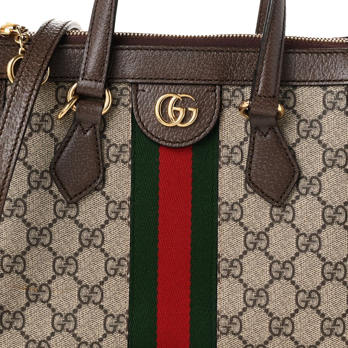 Gucci GG Supreme Monogram Small Ophidia Tote Bag Brown 8 of 10
