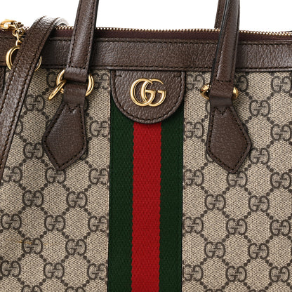 Gucci GG Supreme Monogram Small Ophidia Tote Bag Brown 8 of 10