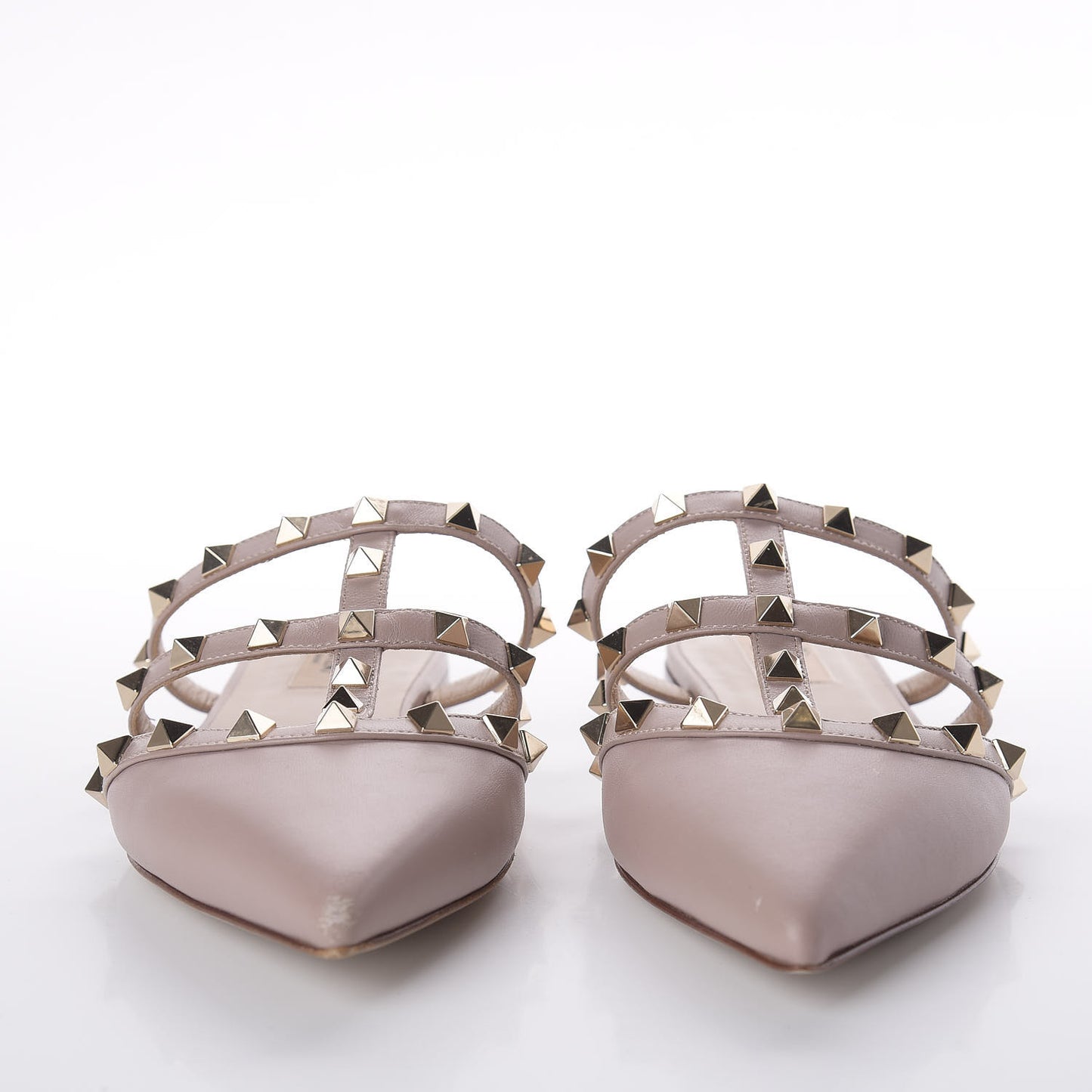 Nappa Rockstud Flat Cage Mules 36.5 Poudre