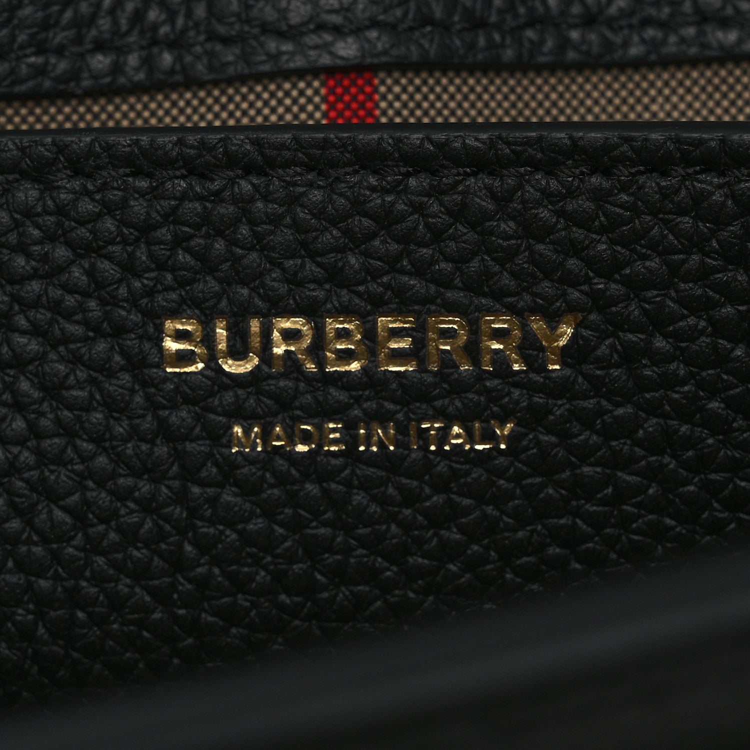 Burberry Grainy Calfskin Vintage Check Note Crossbody Bag Black 6 of 10