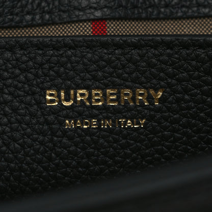Burberry Grainy Calfskin Vintage Check Note Crossbody Bag Black 6 of 10
