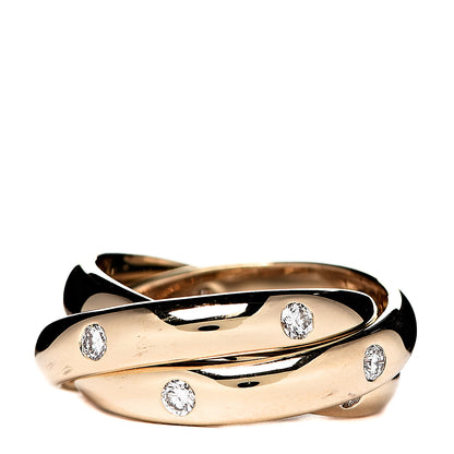 Cartier 18K Yellow Gold Diamond Constellation Trinity Ring 50 5.25 1 of 3
