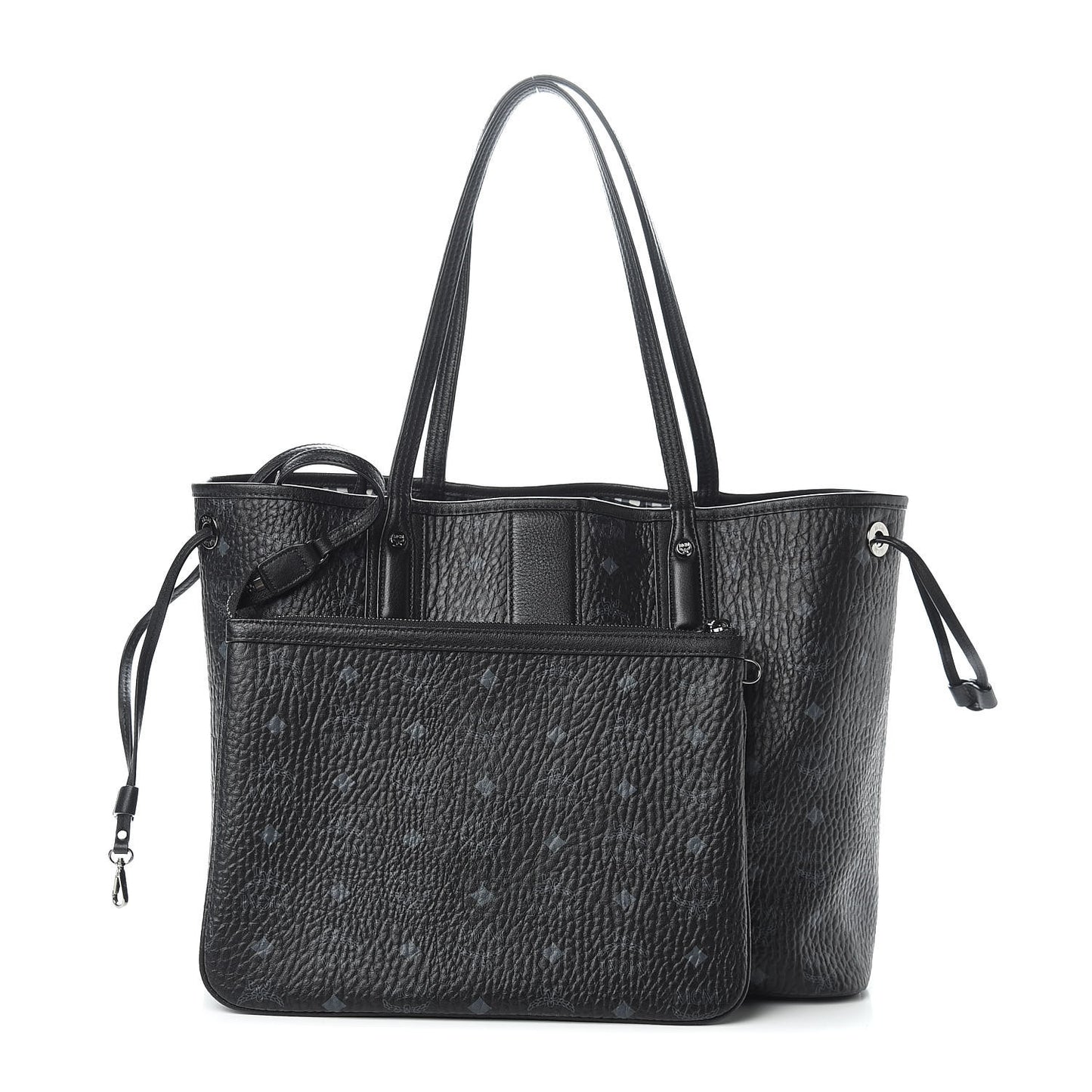 Visetos Medium Liz Reversible Shopper Tote Black