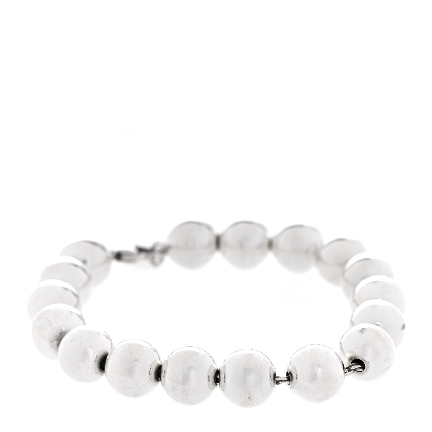 Tiffany Sterling Silver 10mm HardWear Ball Bracelet 1 of 5
