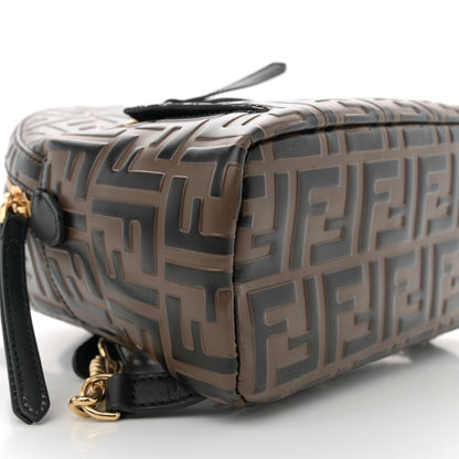 Fendi Vitello Bi-Color FF 1974 Embossed Mini Backpack Maya Black 9 of 10