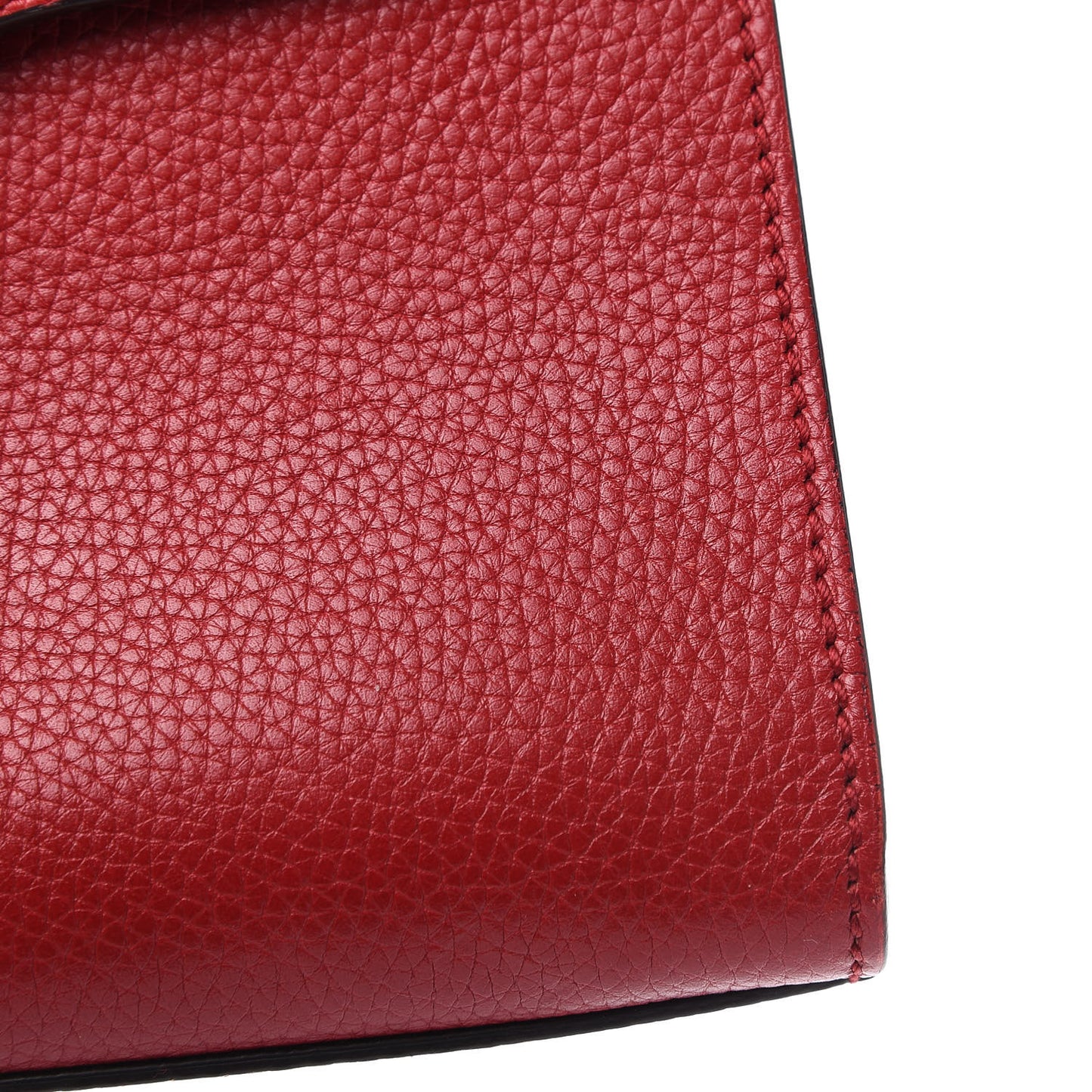 Calfskin Mini GG Marmont Top Handle Bag Vulcanic Red
